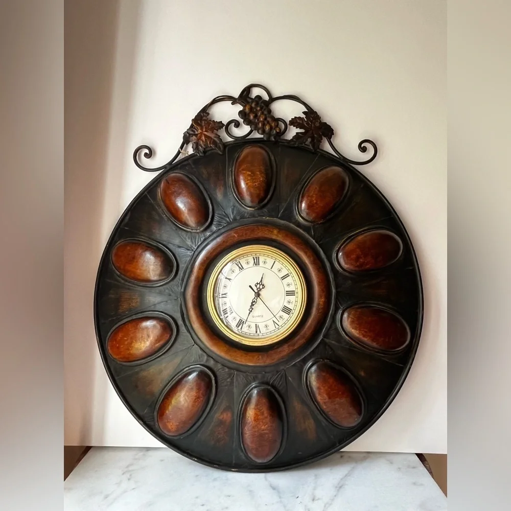 Elegant Brown metal Wall Clock
